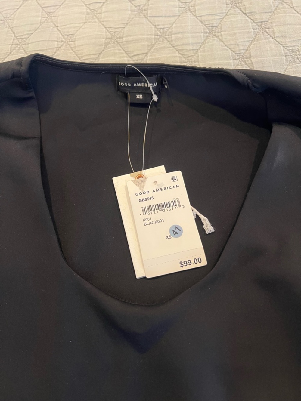 Good American Sculpting Scoop Neck Long-Sleeve Black Bodysuit - Picture 7 of 7